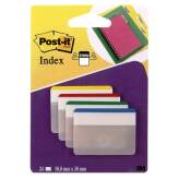 Zakładki indeksujące POST-IT® do archiwizacji, PP, proste, 50,8x38mm, 4x6 kart., mix kolorów