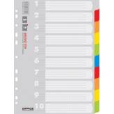 Przekładki do segregatora kartonowe A4 OFFICE PRODUCTS 10 kart mix kolorów