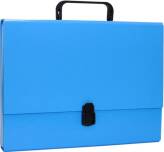 Teczka-pudełko A4/5cm z rączką i zamkiem niebieska