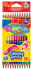 Kredki trójkątne dwustronne Colorino Kids PATIO 12/24  kolory
