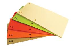 Przekładki do segregatora kartonowe 1/3 A4 OFFICE PRODUCTS mix kolor 100 sztuk