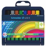 Flamaster SCHNEIDER 1,0mm Link-It stojak - podstawka 8sztuk mix kolorów