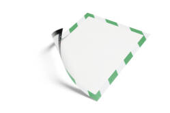 Ramka samoprzylepna ostrzegawcza DURAFRAME® SECURITY A4 zielono-biała 5 szt.