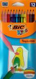 Kredki ołówkowe12 kolorów BIC Kids Tropicolors