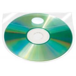 Kieszeń samoprzylepna Q-CONNECT, na 2-4 płyty CD/DVD 127x127mm 10szt.