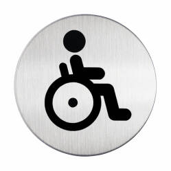 Tabliczka DURABLE PICTO WC dla niepełnosprawnych 83mm srebrna