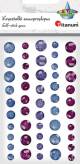 Kryształki samoprzylepne okrągłe tonacja fioletowa 50 sztuk