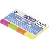 Zakładki indeksujące DONAU papier 20x50mm 4x50 kart. mix kolorów